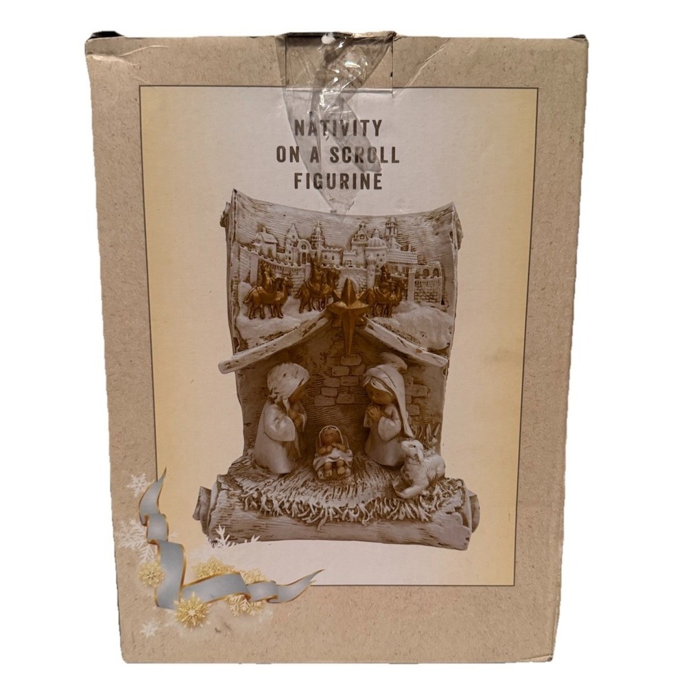 Nativity Scene Mary Joseph Jesus Cracker Barrel 8X5X3  New In Box
